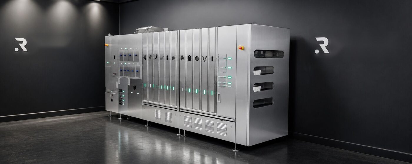 The FABAL 500 autonomous burger line in the REET showroom in Wiener Neudorf